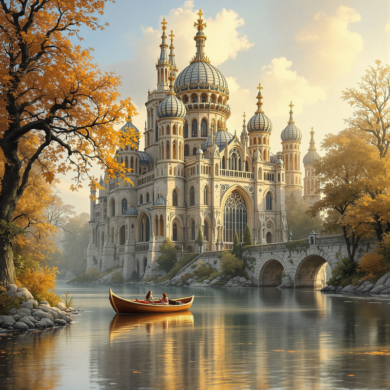Majestic Gothic Architecture in Riverside Park Majestic Gothic Architecture in Riverside Park