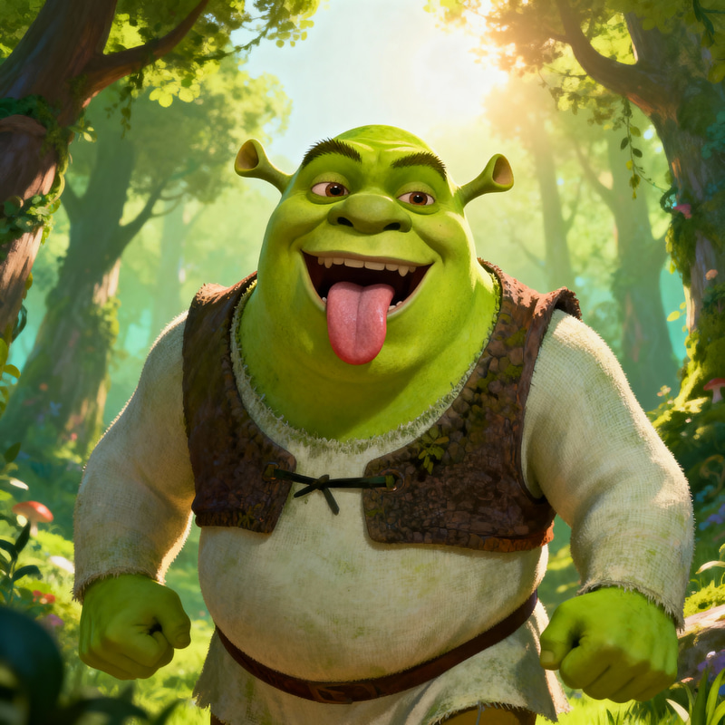 Shrek Sticking His Tongue Out - Fun Image