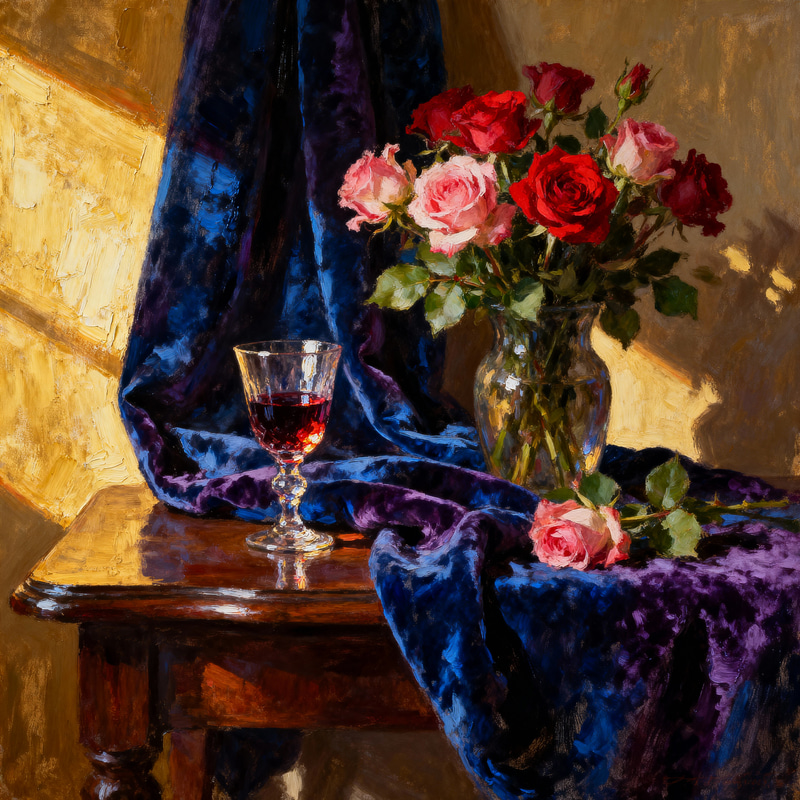 Vibrant Traditional Oil Painting Art