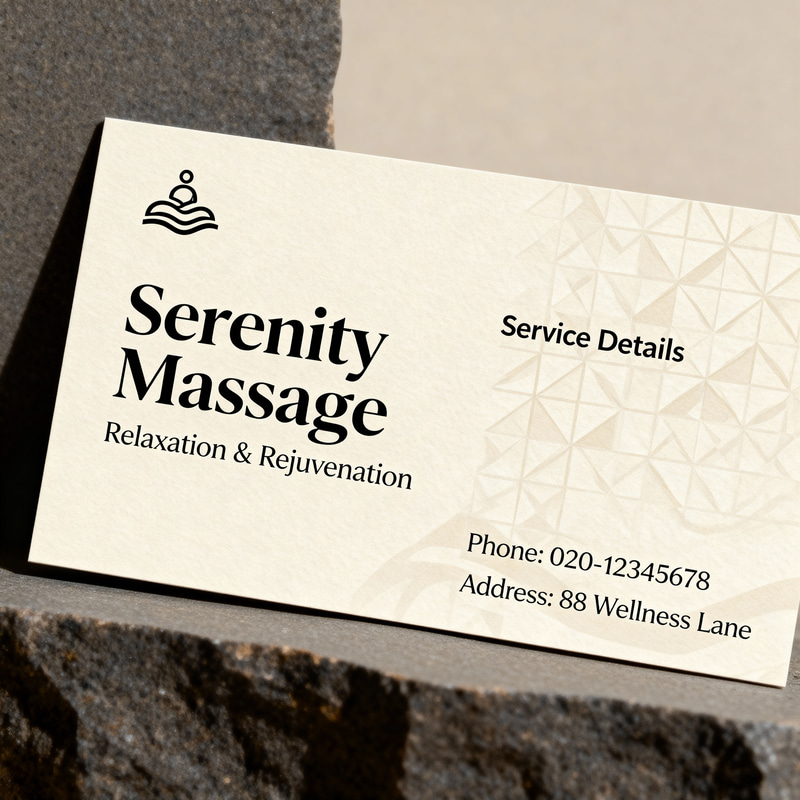Elegant Massage Card Design for Professionals Elegant Massage Card Design for Professionals