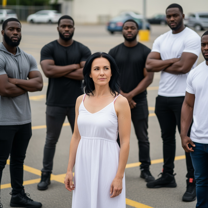Married Woman in White Dress Surrounded by Thugs Married Woman in White Dress Surrounded by Thugs