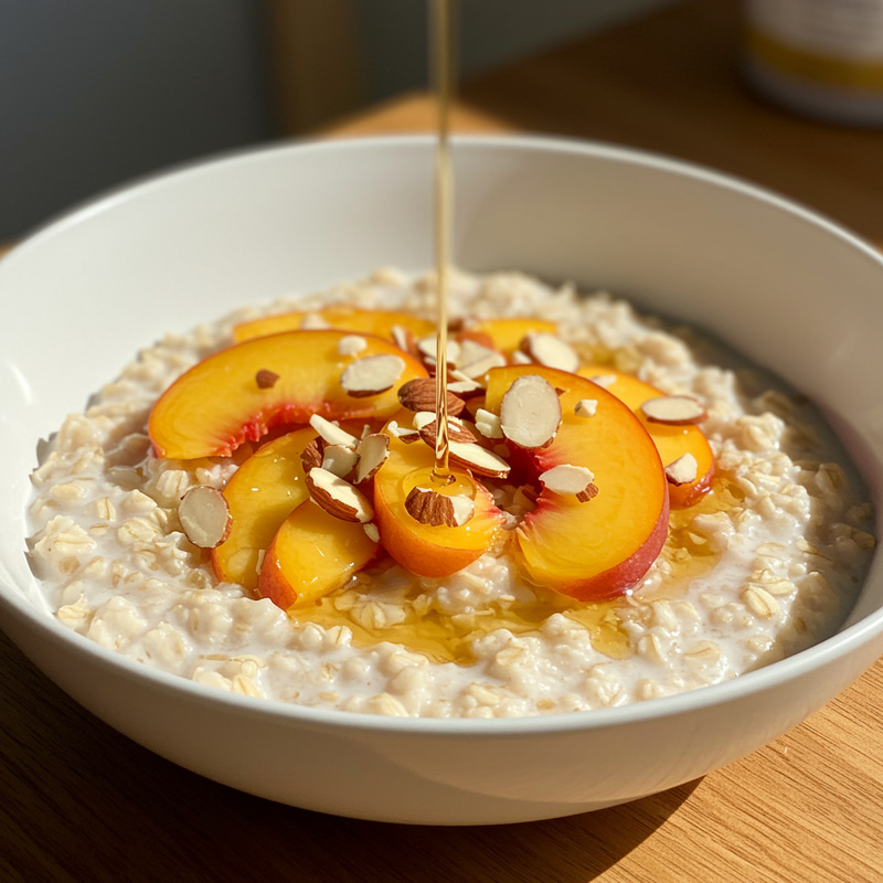 Peach Almond Oatmeal Recipe Peach Almond Oatmeal Recipe