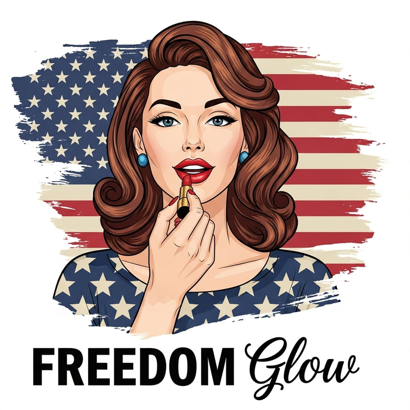 Patriotic Pin-Up Art: Freedom Glow Inspiration Patriotic Pin-Up Art: Freedom Glow Inspiration