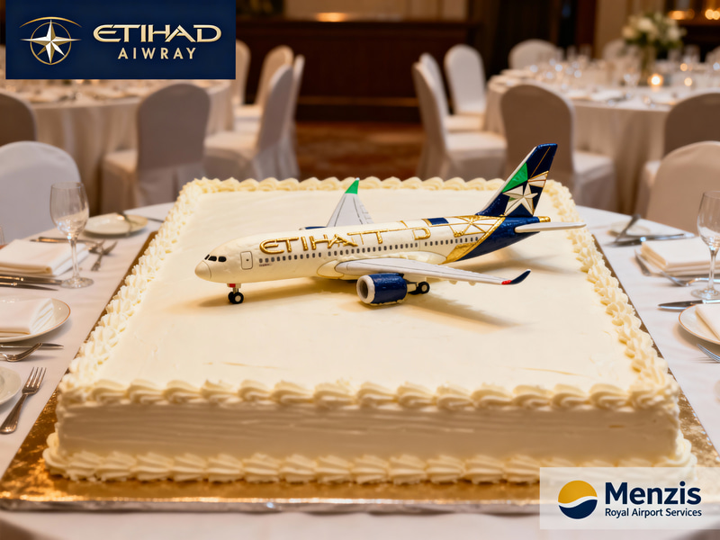 Etihad Airways Cream Cake Design for Events Etihad Airways Cream Cake Design for Events