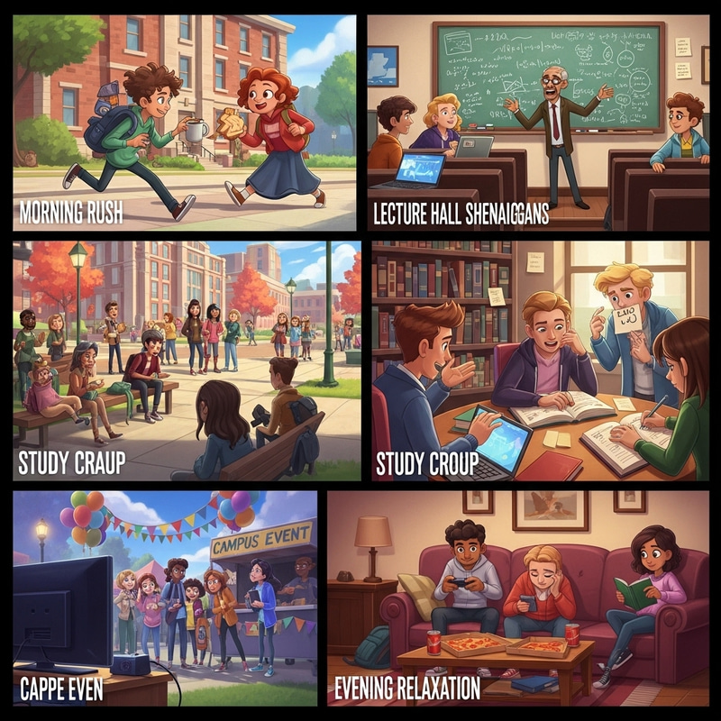 Experience Vibrant College Life Through Animation Experience Vibrant College Life Through Animation