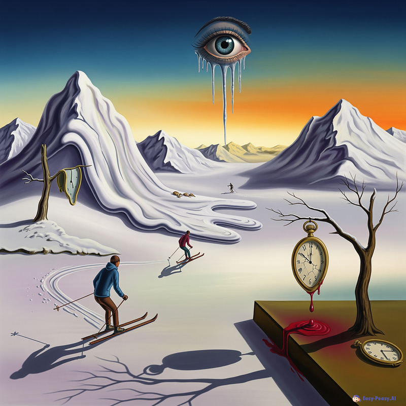 Salvador Dali Inspired Wintersport Art
