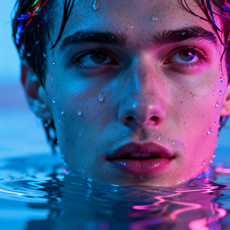 Hyper-Realistic Water-Inspired Portrait