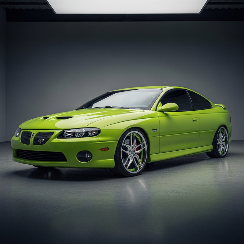 Lime Green Pontiac GTO: Custom Tires & Style