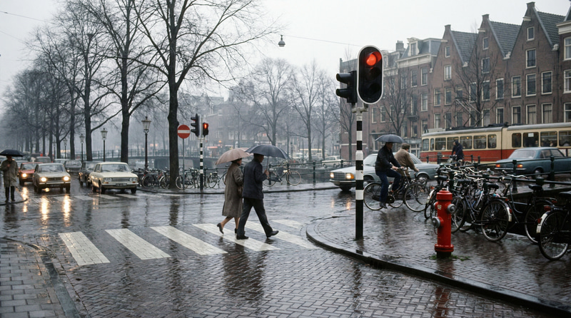 Rainy Afternoon in Amsterdam: A City Life Snapshot Rainy Afternoon in Amsterdam: A City Life Snapshot