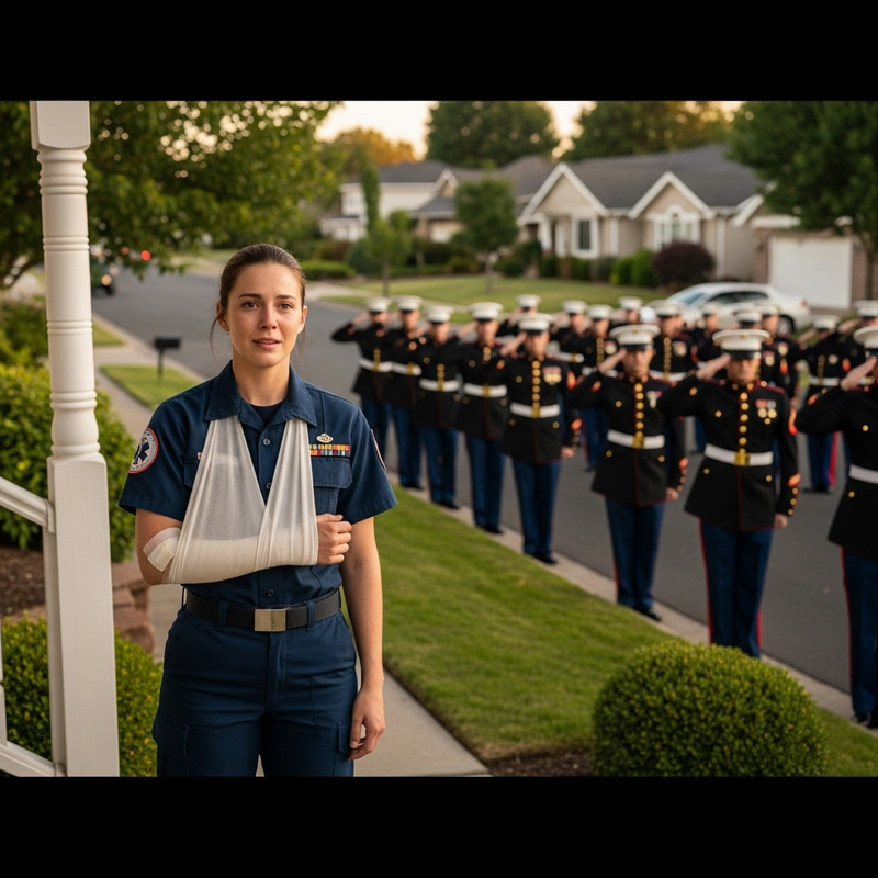 Honoring EMTs: A Tribute in Golden Hour Light