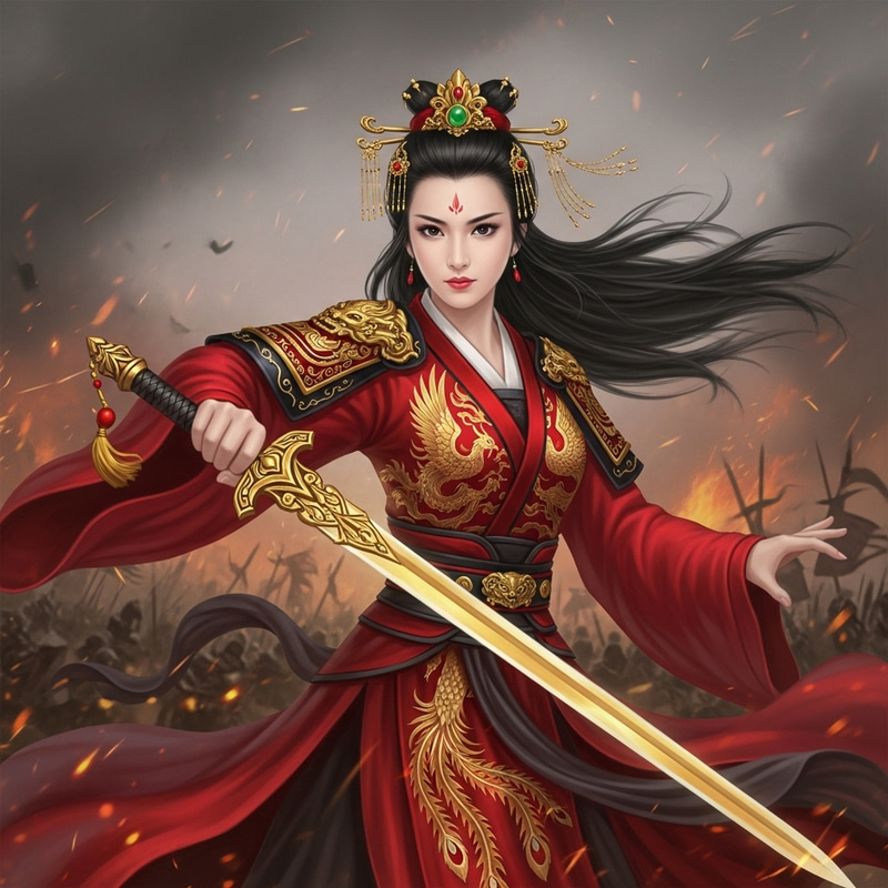 Beautiful Valiant Ancient Chinese Female Character Beautiful Valiant Ancient Chinese Female Character
