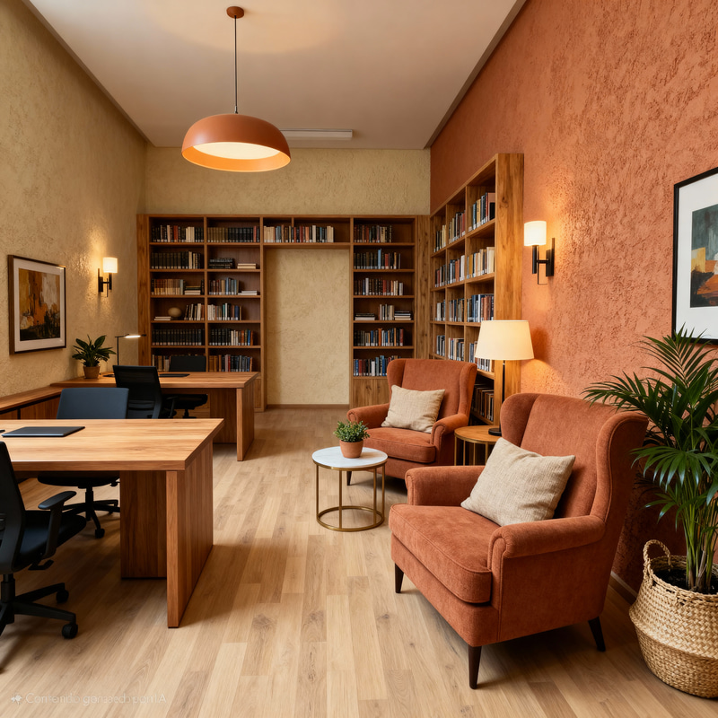 Elegant Modern Library Redesign with Original Flooring Elegant Modern Library Redesign with Original Flooring