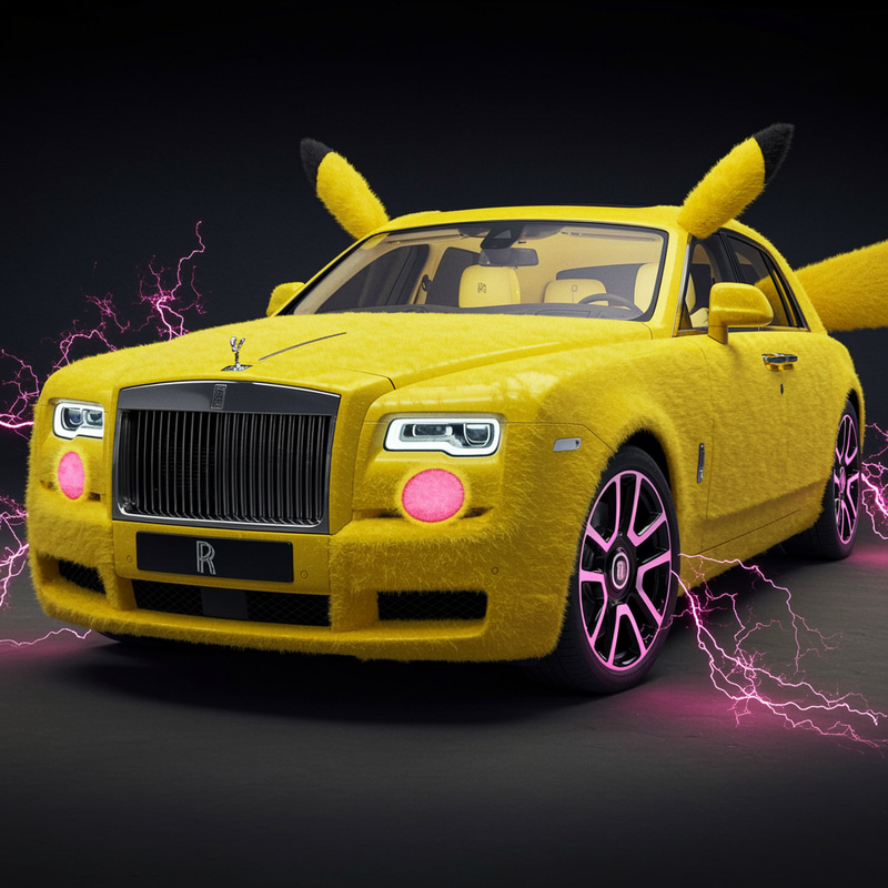Luxury Rolls-Royce Meets Playful Pikachu Design Luxury Rolls-Royce Meets Playful Pikachu Design