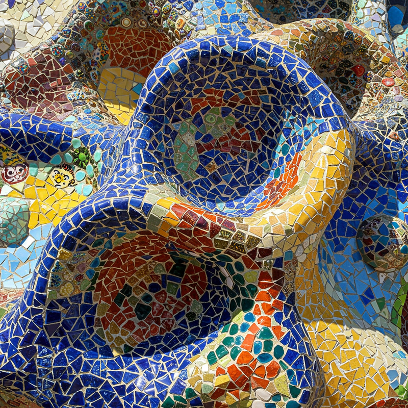 Colorful Antonio Gaudi Mosaic Art Colorful Antonio Gaudi Mosaic Art
