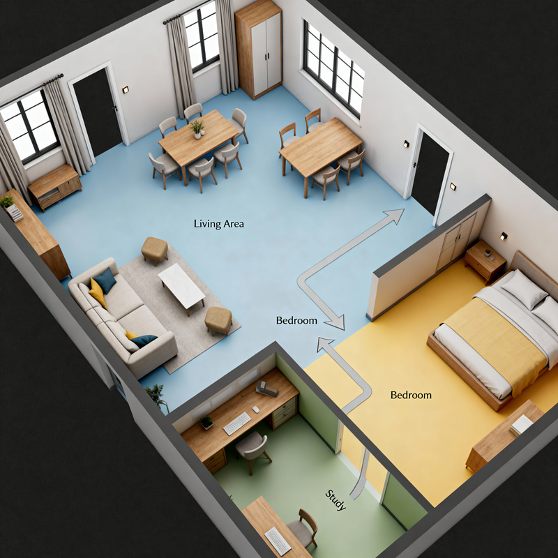 Innovative Room Design with 3D Floor Mapping