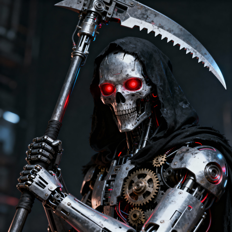 Mechanical Death Reaper with Scythe Mechanical Death Reaper with Scythe