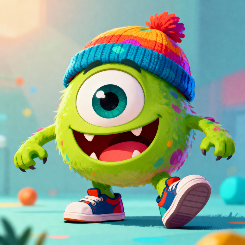 Funny Kool Monster - Quirky Illustration Funny Kool Monster - Quirky Illustration