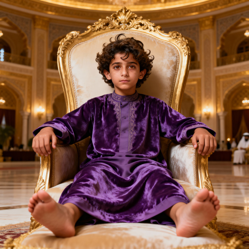 Regal Boy in Traditional Arab Costume Regal Boy in Traditional Arab Costume