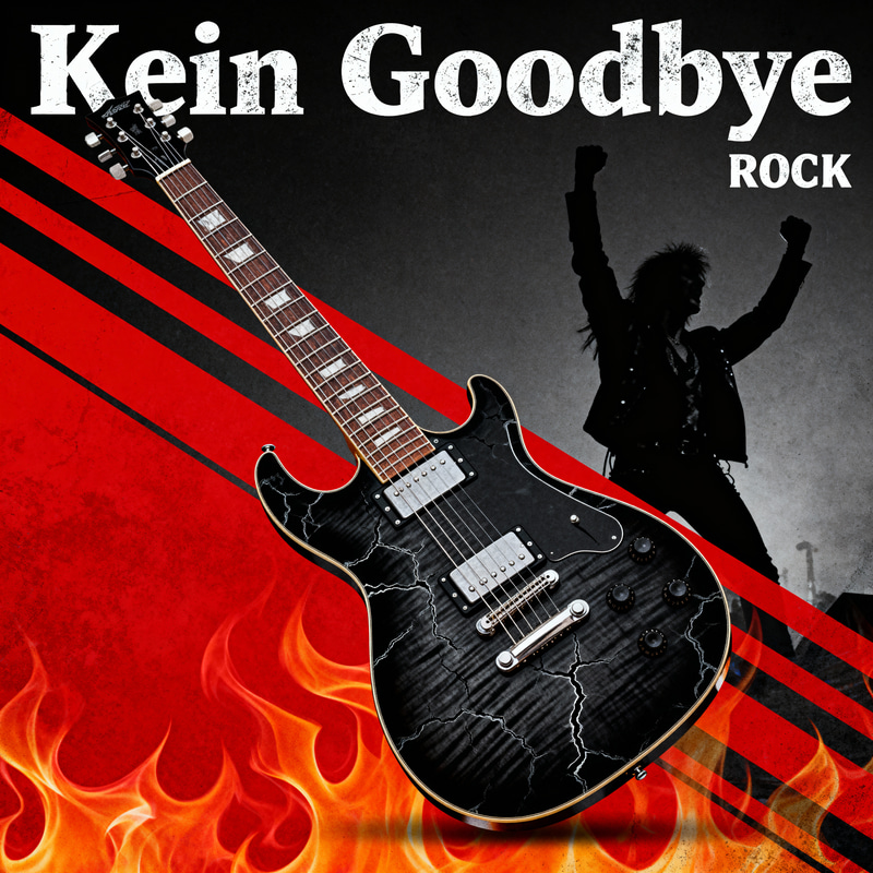Bold Rock Album Cover Design for 'Kein Goodbye'