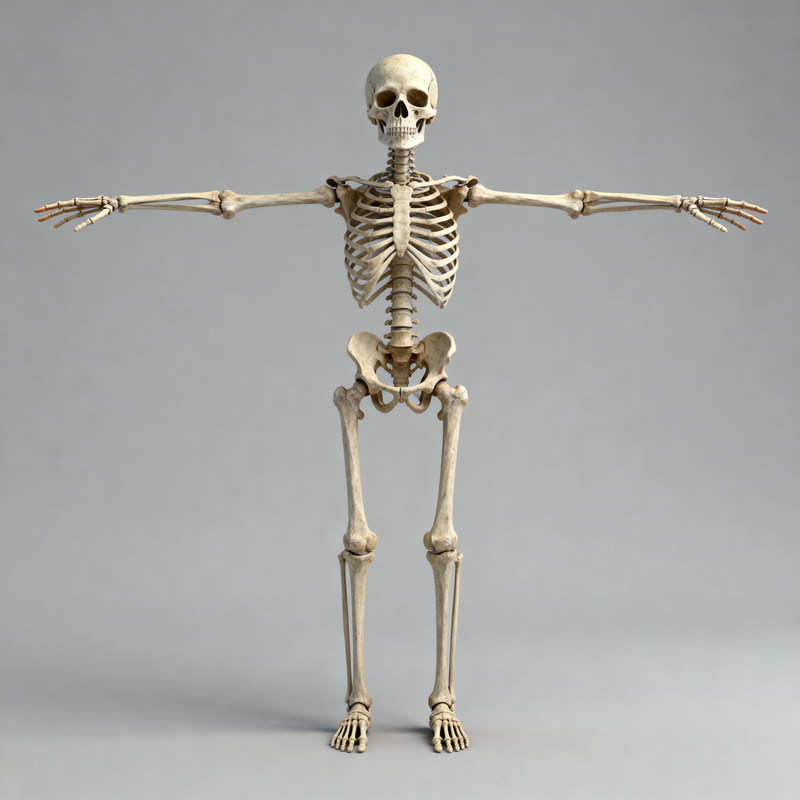 Hand-to-Foot Skull with Outstretched Hands