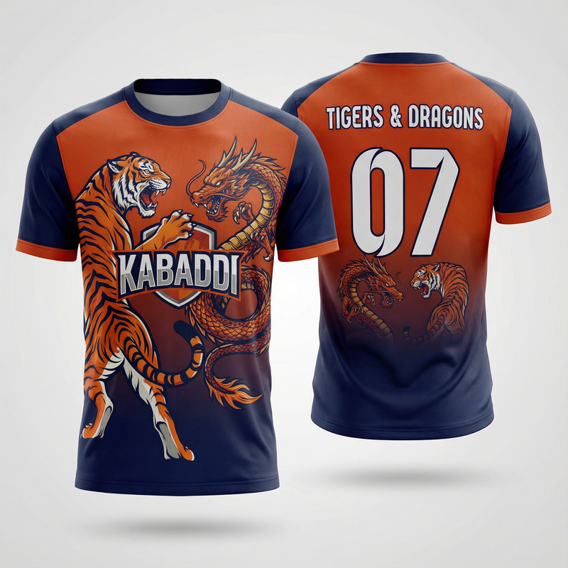 Tiger and Dragon Kabaddi Jersey Design Tiger and Dragon Kabaddi Jersey Design