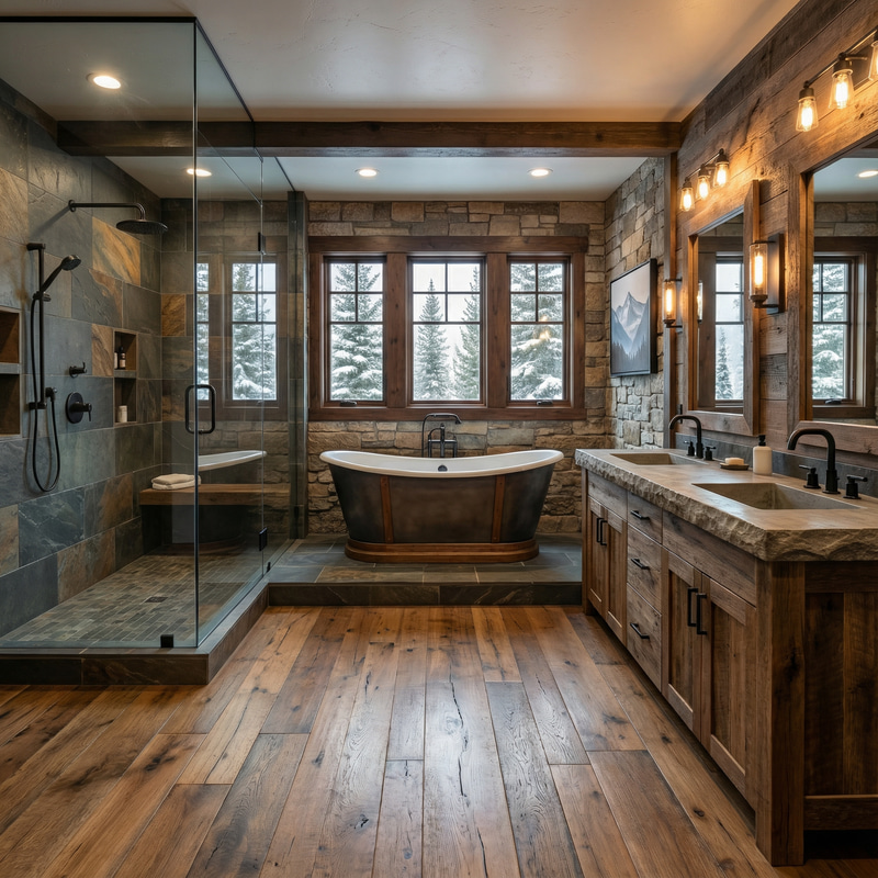 Mountain Modern Bathroom Remodel in Vail Style