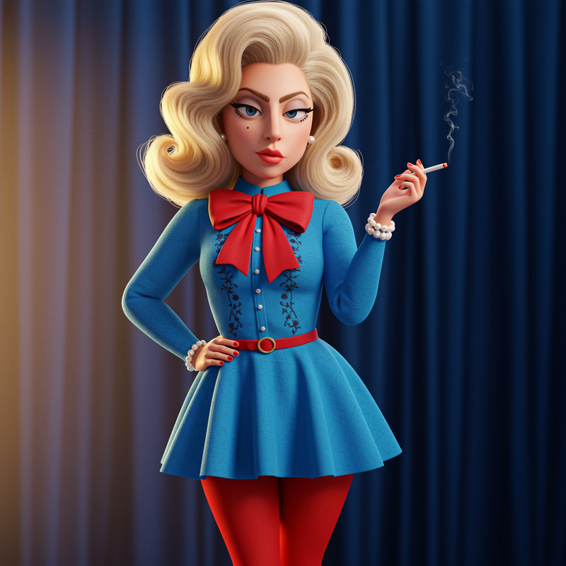 Lady Gaga's Pixar Model: A Retro 70s Character