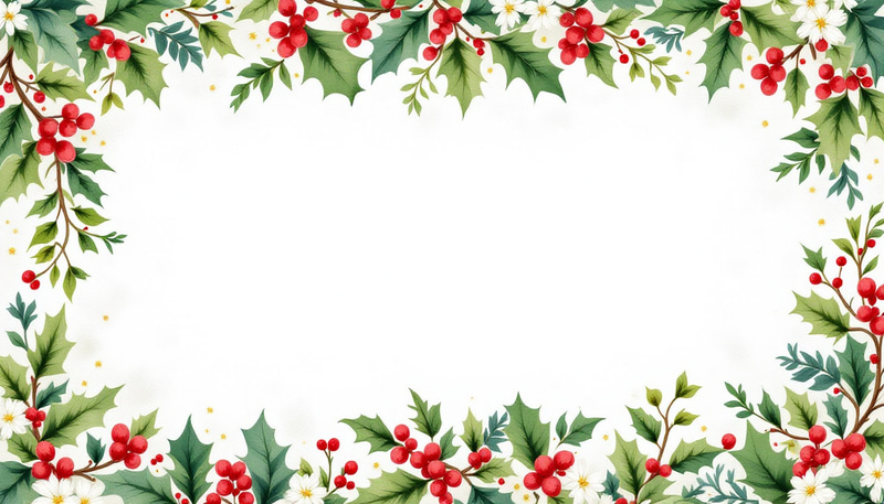 Whimsical Vintage Holiday Border Designs Whimsical Vintage Holiday Border Designs