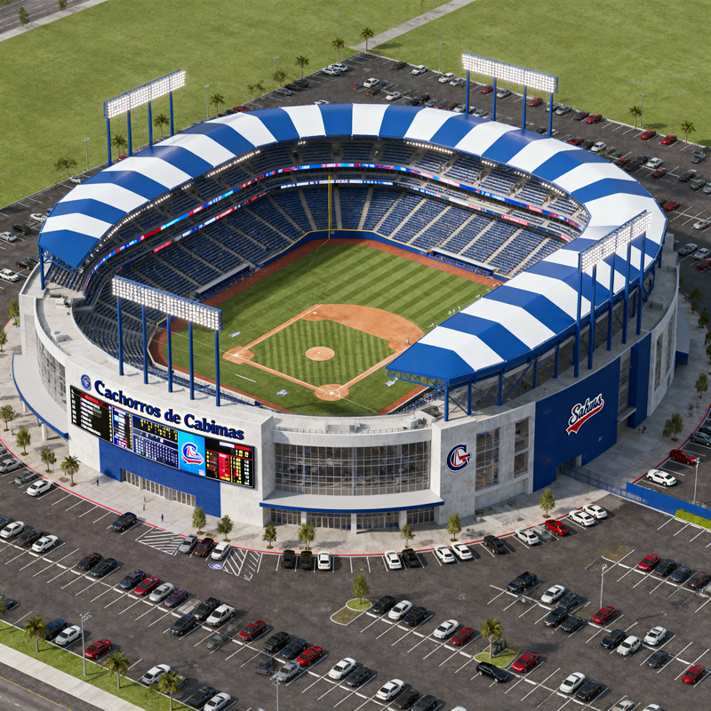 Modern MLB Baseball Stadium in Cabimas Modern MLB Baseball Stadium in Cabimas