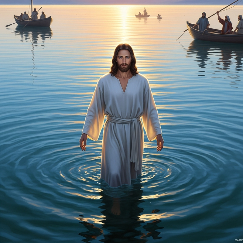Jesus Walking on Water - Biblical Miracle Jesus Walking on Water - Biblical Miracle