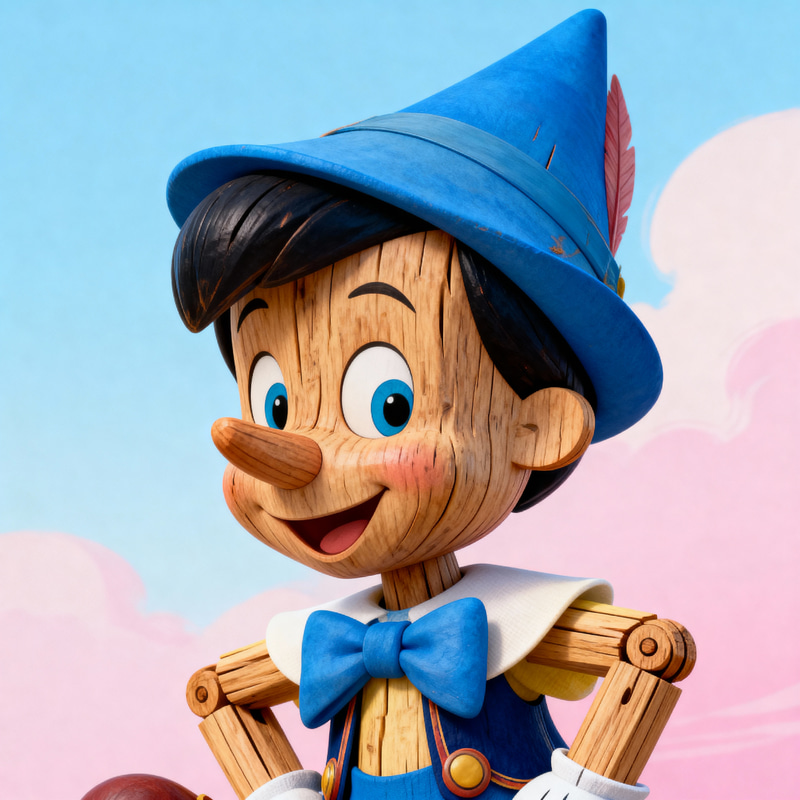 Colorful Pinocchio Cartoon Background Colorful Pinocchio Cartoon Background