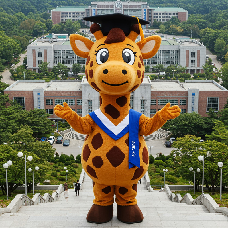 Ulsan University Giraffe Mascot Character Ulsan University Giraffe Mascot Character