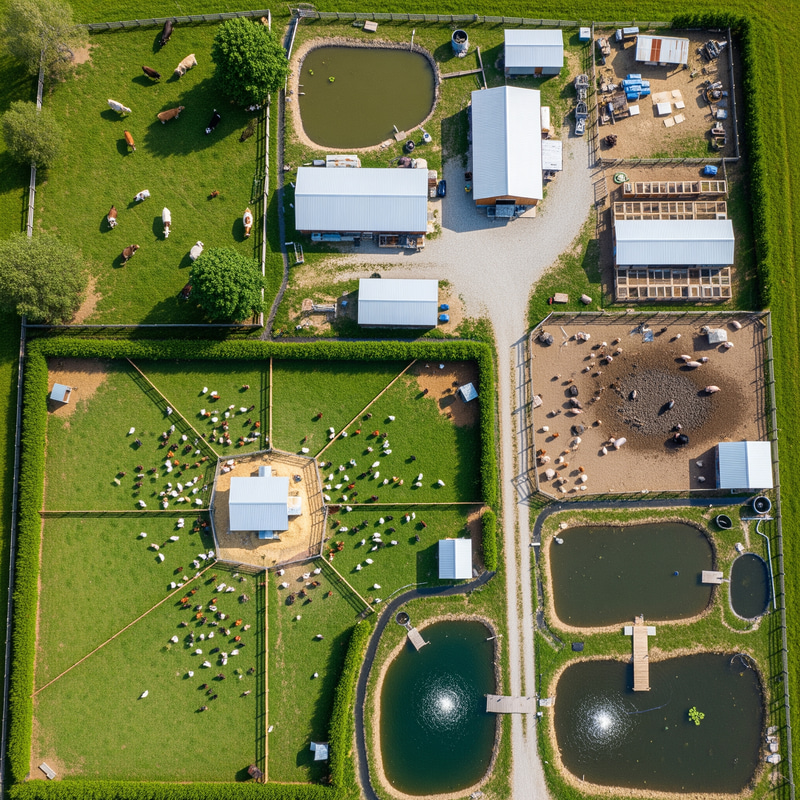 Integrated 2.5-Acre Farm Layout for Optimal Space Use Integrated 2.5-Acre Farm Layout for Optimal Space Use