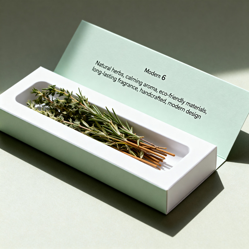 Modern Incense Box with Fresh Herbs