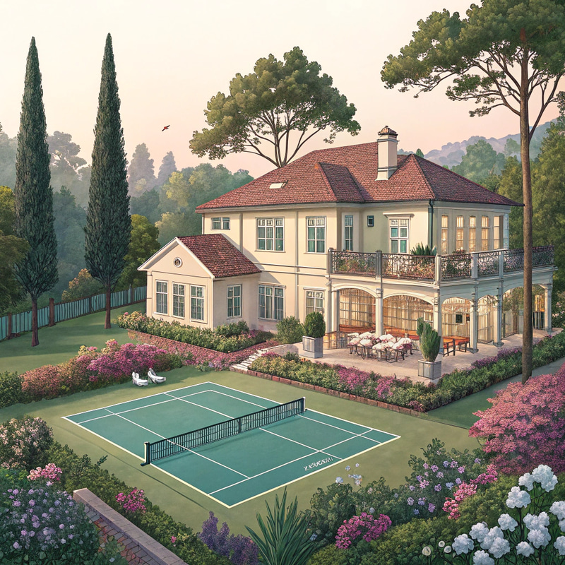 Luxury Two-Story Home with Pool & Tennis Court Luxury Two-Story Home with Pool & Tennis Court