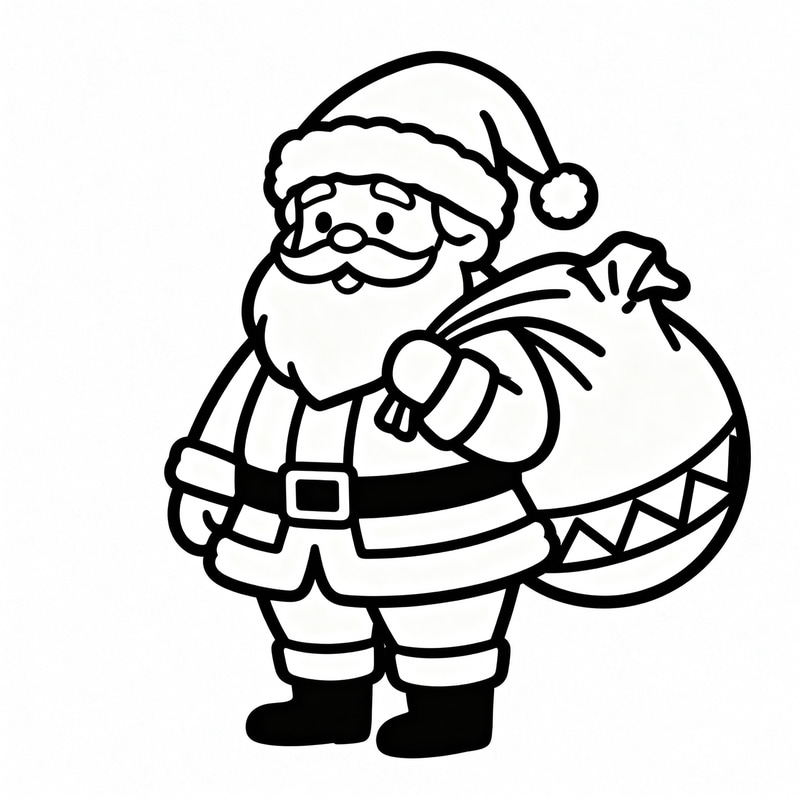 Santa Coloring Page - Fun for All Ages