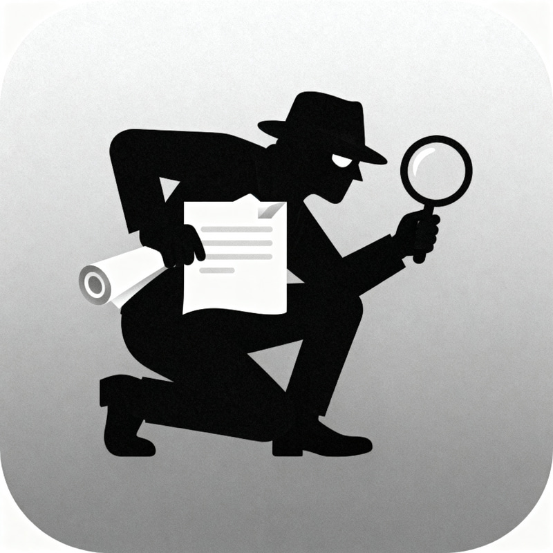 Grayscale Surveillance App Icon Design