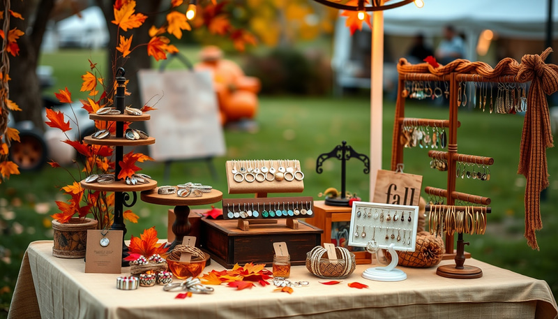 Fall-Themed Jewelry Vendor Table Ideas Fall-Themed Jewelry Vendor Table Ideas