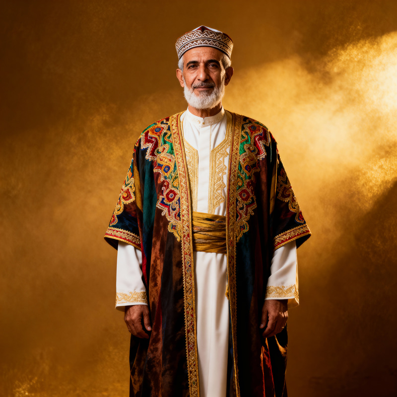 Majestic Yemeni Sheikh in Traditional Attire Majestic Yemeni Sheikh in Traditional Attire