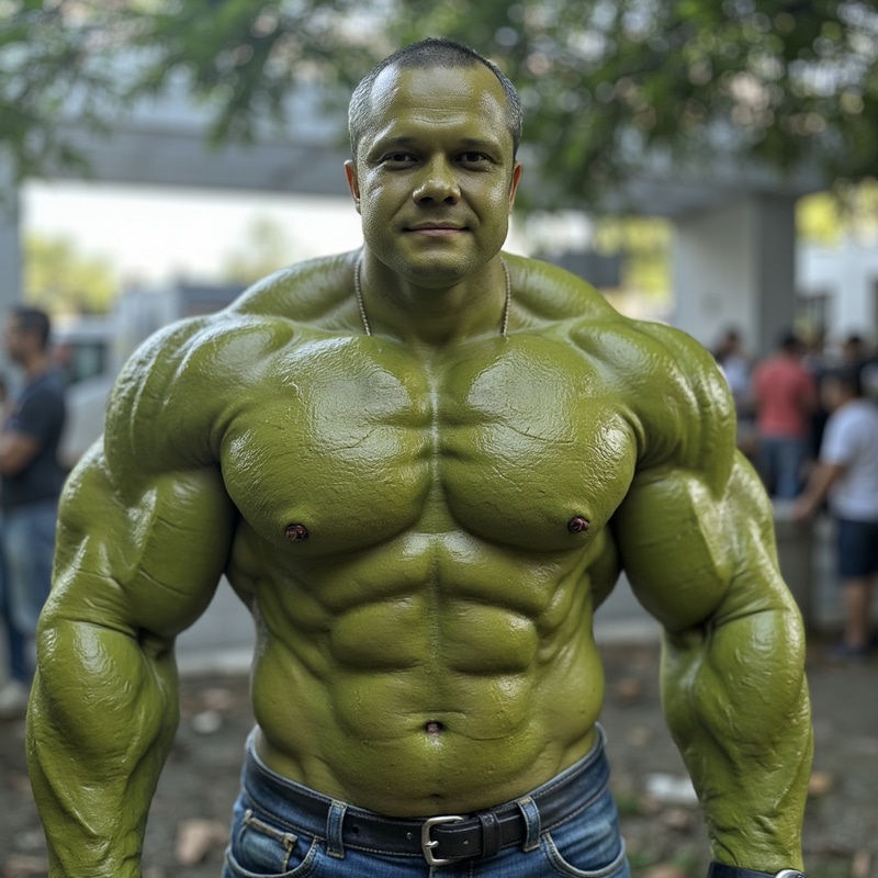 Model Man as Hulk - Unleash Your Inner Power Model Man as Hulk - Unleash Your Inner Power