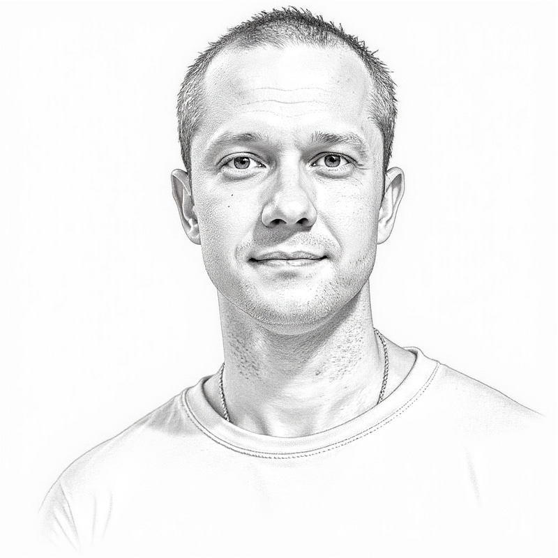 Detailed Line Art Sketch of a Handsome Model Man Detailed Line Art Sketch of a Handsome Model Man