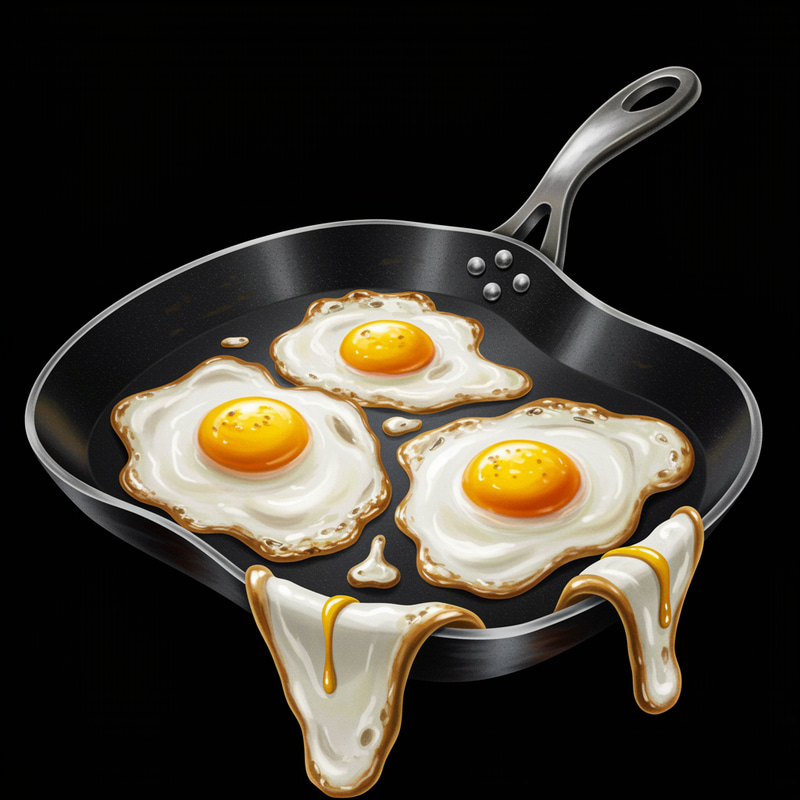 Salvador Dali Frypan Art with Eggs Salvador Dali Frypan Art with Eggs