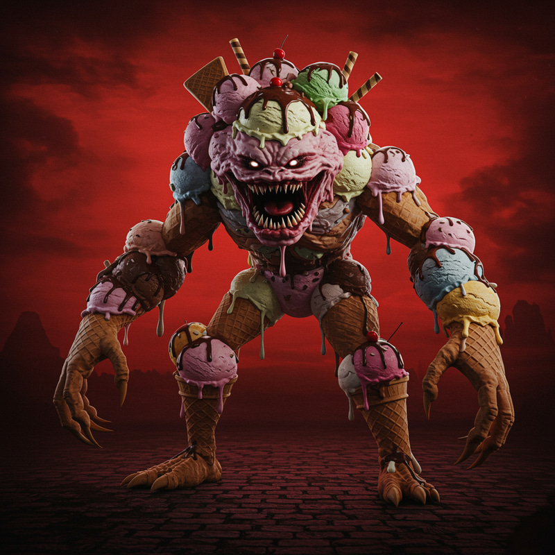 Scary Ice Cream Monster: Claws & Waffle Cone Scary Ice Cream Monster: Claws & Waffle Cone
