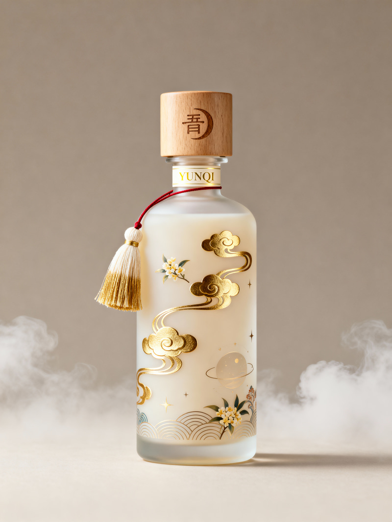 Yunqi: Premium Chinese Cream Liqueur Bottle Design Yunqi: Premium Chinese Cream Liqueur Bottle Design