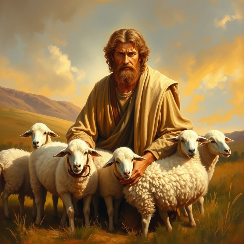 King David: Shepherd in Pastoral Bliss King David: Shepherd in Pastoral Bliss