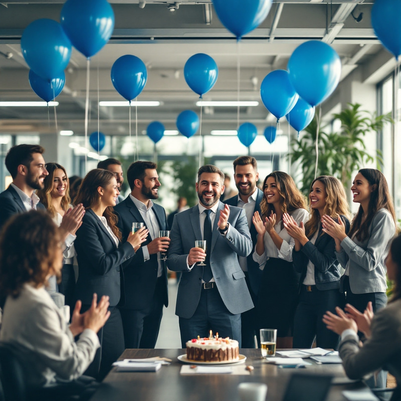 Celebrating a Bank's Anniversary: Office Festivities