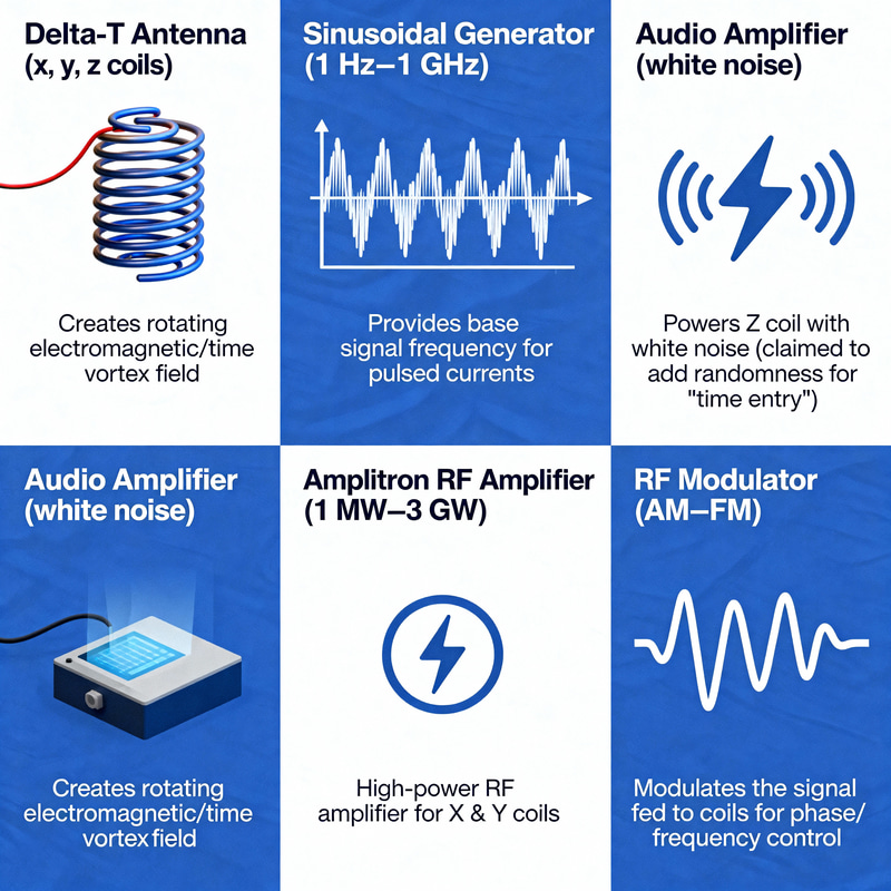 Advanced Electromagnetic Components for Time Vortex Creation Advanced Electromagnetic Components for Time Vortex Creation