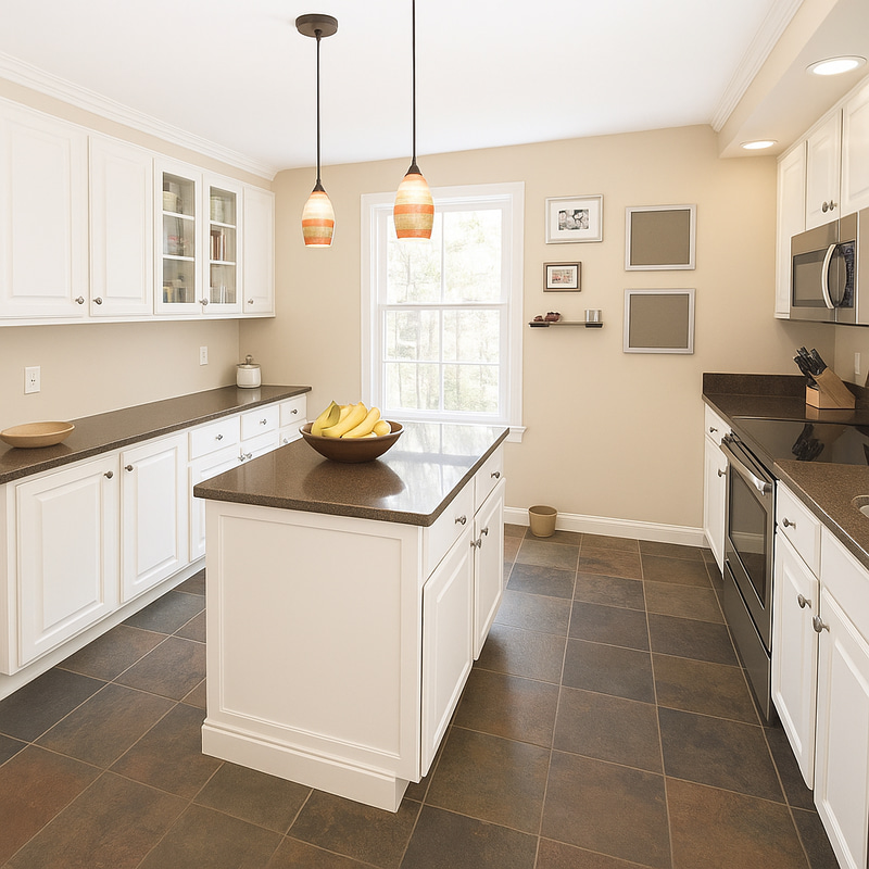 Open Kitchen Design with White Cabinets Open Kitchen Design with White Cabinets