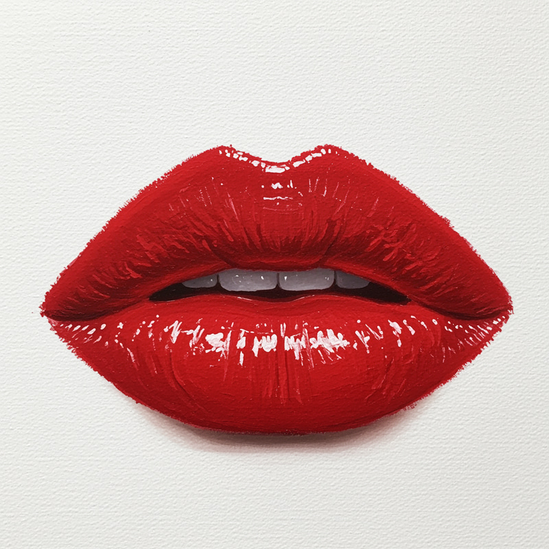 Bold Red Lips on a Blank Canvas Bold Red Lips on a Blank Canvas