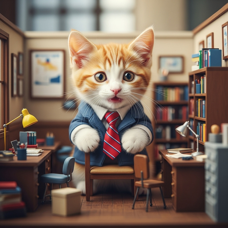 Happy Animated Business Cat Happy Animated Business Cat
